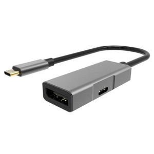 POWERTECH USB-C docking station PTH-054, DisplayPort/USB-C PD, 4K, γκρι