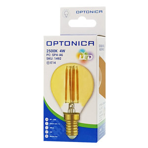 OPTONICA LED λάμπα G45 Filament 1492, 4W, 2500K, E14, 400lm