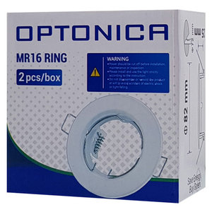 OPTONICA μεταλλικό πλαίσιο spot για MR16 5071, χωνευτό, 82x28mm, 2τμχ