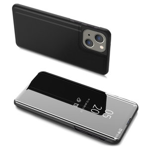 POWERTECH θήκη Clear View MOB-1666 για iPhone 13 mini, μαύρη