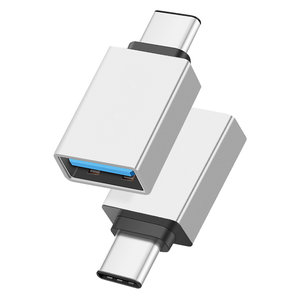 POWERTECH αντάπτορας USB-C αρσενικό σε USB 3.0 θηλυκό PTH-062, ασημί