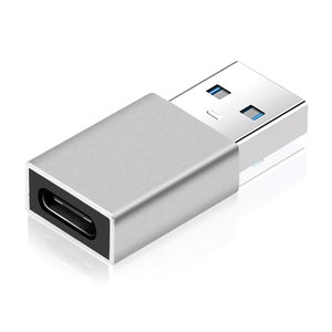 POWERTECH αντάπτορας USB 3.0 αρσενικό σε USB-C θηλυκό PTH-063, ασημί