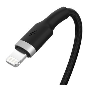 POWERTECH καλώδιο USB σε Lightning metal PTR-0095, 15W 3A, 1m, μαύρο