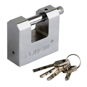 PROLINE λουκέτο ασφαλείας τάκου 24291, 4x κλειδιά, μεταλλικό, 90mm