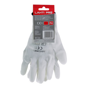 LAHTI PRO γάντια εργασίας L2311, λεπτά, 11/2XL, λευκά