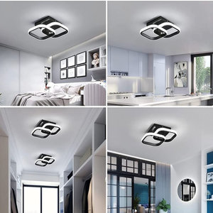 POWERTECH LED φωτιστικό οροφής HLL-0079, 20W, 1700lm, 24x20cm, μαύρο