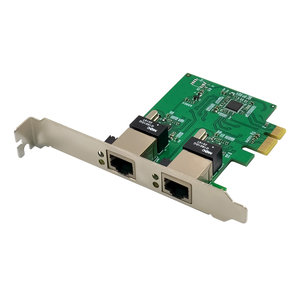 POWERTECH κάρτα επέκτασης PCIe σε 2x RJ45 GbE ST7244, RTL8111H&ASM1182e