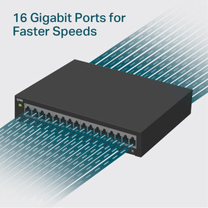 TP-LINK Easy Smart Switch TL-SG116E, 16-Port Gigabit, Ver. 1.2