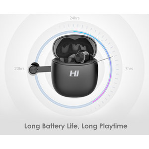 HIFUTURE earphones με θήκη φόρτισης FlyBuds Pro, True Wireless, μαύρα