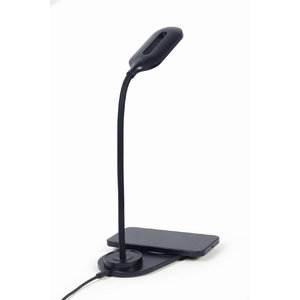GEMBIRD DESK LAMP WITH WIRELESS CHARGER BLACK