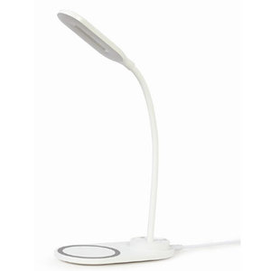 GEMBIRD DESK LAMP WITH WIRELESS CHARGER WHITE