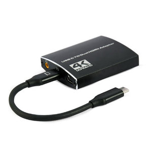 CABLEXPERT USB-C TO DUAL HDMI ADAPTER 4K 60HZ BLACK RETAIL PACK