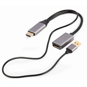 CABLEXPERT ACTIVE 4K HDMI MALE TO DISPLAYPORT FEMALE ADAPTER BLACK RETAIL PACK