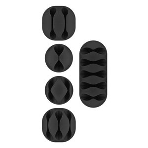 GOOBAY οργανωτές καλωδίων σιλικόνης 70683, Φ5.4-7.8mm, μαύρο, 5τμχ