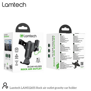 LAMTECH ROCK AIR OUTLET IN-CAR HOLDER BLACK