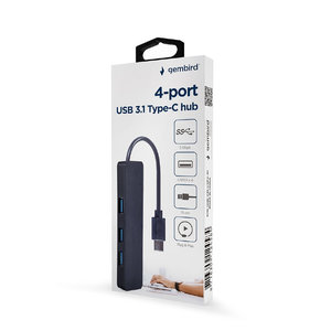 GEMBIRD 4-PORT HUB USB3.1 GEN1 TYPE-C