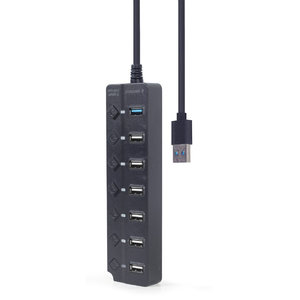 GEMBIRD 7-PORT USB HUB (1XUSB3.1+6XUSB2.0) WITH SWITCHES