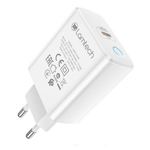 LAMTECH FAST CHARGER TYPE-C PD30W WHITE