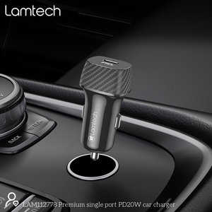 LAMTECH PREMIUM FAST IN-CAR CHARGER TYPE-C PD20W BLACK