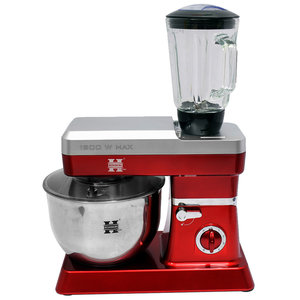 Herzberg Επιτραπέζιο μίξερ - Κουζινομηχανή 1800W σε κόκκινο χρώμα HG-5065-RD
