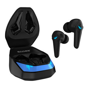 SADES gaming earphones Wings 200 με θήκη φόρτισης, True Wireless, μαύρα
