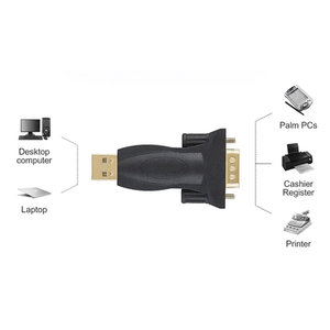 POWERTECH αντάπτορας USB 2.0 σε RS232 CAB-U152, PL2303TA, μαύρος