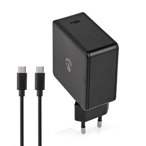 NEDIS WCPD65W100BK WALL CHARGER 3.0 / 3.25A NUMBER OF OUTPUT:1xUSB-C 2.00m MAX. OUTPUT POWER: 65W
