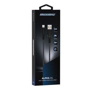 ROCKROSE καλώδιο USB σε Lightning Alpha AL, 2.4A 12W, 1m, μαύρο