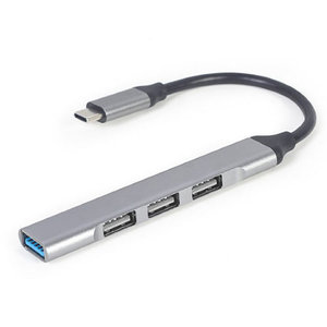 GEMBIRD USB TYPE-C 4-PORT USB HUB (USB3X1 - USB2X3 PORTS) SILVER
