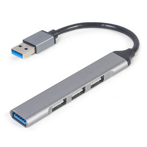 GEMBIRD 4-PORT USB HUB (USB3X1 - USB2X3 PORTS) SILVER