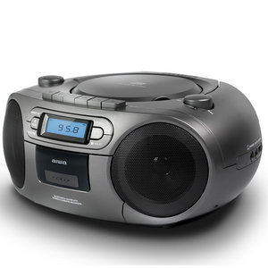 AIWA PORTABLE CD/MP3/USB/TAPE/BT WITH FM PLL RADIO GREY