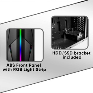 ARMAGGEDDON GAMING PC CASE MATX WITH RGB EFFECTS BLACK