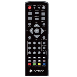 REMOTE CONTROL FOR LAMTECH DVB-T2 HD H.265 LAM020915 BULK