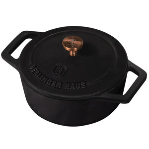 Berlinger Haus Μίνι κατσαρόλα από χυτοσίδηρο με επίστρωση εμαγιέ 12 εκ. Black Royal Collection BH-6490