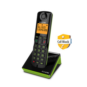 Ασύρματο τηλέφωνο με δυνατότητα αποκλεισμού κλήσεων S280 EWE μαύρο/πράσινο