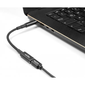DELOCK καλώδιο τροφοδοσίας 60036, USB-C σε Dell 4.5x3.0mm, 15cm, μαύρο