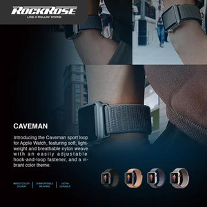ROCKROSE nylon weave band Caveman για Apple Watch 42/44mm, πορτοκαλί