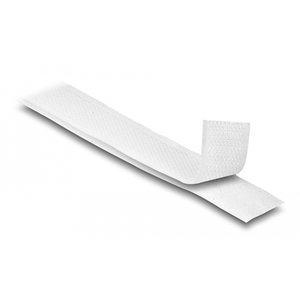 DELOCK αυτοκόλλητη ταινία τύπου Velcro 20918, 1m x 20mm, λευκή