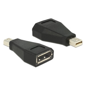 DELOCK αντάπτορας mini DisplayPort σε DisplayPort 65238, 4K, μαύρος