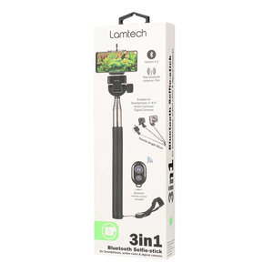 LAMTECH 3IN1 BLUETOOTH SELFIE-STICK FOR SMARTPHONES, ACTION CAMERAS AND DIGITAL CAMERAS