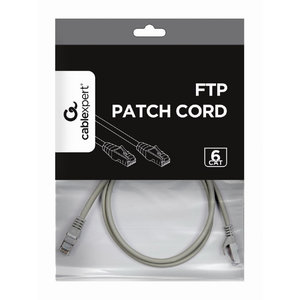 CABLEXPERT FTP CAT6 PATCH CORD GREY SHIELDED 1M