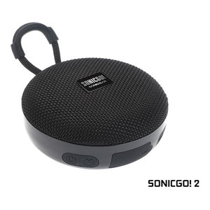 SONICGEAR SONICGO 2 BLUETOOTH 5.3 PORTABLE SPEAKER WITH MIC FM RADIO USB PLAYBACK BLACK