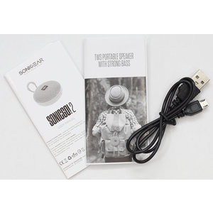SONICGEAR SONICGO 2 BLUETOOTH 5.3 PORTABLE SPEAKER WITH MIC FM RADIO USB PLAYBACK GREY