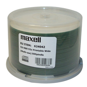 MAXELL CD-R 624042, 700ΜΒ, 80min, 52x speed, spindle, 50τμχ