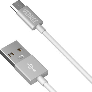 YENKEE YCU 221 WSR Καλώδιο φόρτισης/δεδομένων USB σε micro 1m, Λευκό