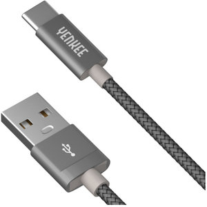 YENKEE YCU 302 GY Καλώδιο Φόρτισης/Δεδομένων USB σε Type C, 2m Ασημί