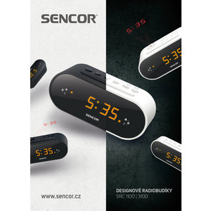 SENCOR SRC 1100 B Ψηφιακό ρολόι επιτραπεζιο με ξυπνητήρι και ραδιόφωνο, Μαύρο