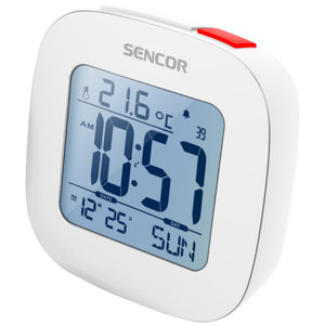 SENCOR SDC 1200 W Ξυπνητήρι με θερμόμετρο, Λευκό