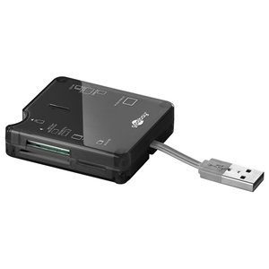 GOOBAY card reader 95674 για micro SD/SD/M2/CF/XD/MS, 480 Mbps, μαύρο