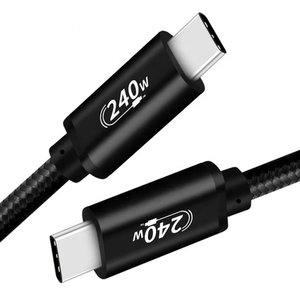POWERTECH καλώδιο USB-C PTH-089, 240W, 480Mbps, E-mark, 1.5m, μαύρο